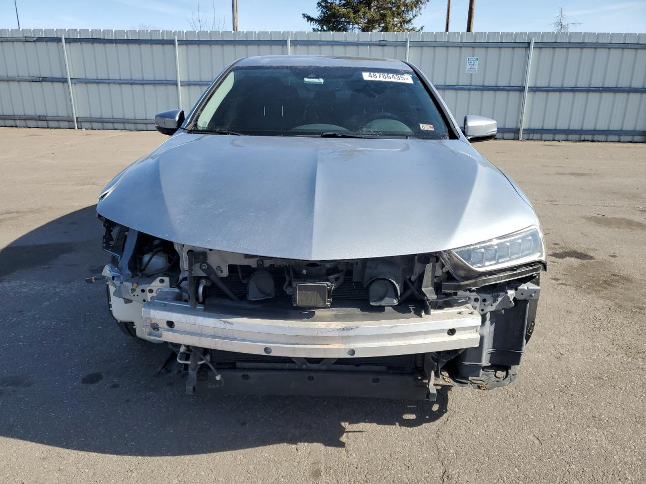 2020 Acura TLX VIN 19UUB1F37LA003318 Copart auction photo, front end / side damage thumbnail 5