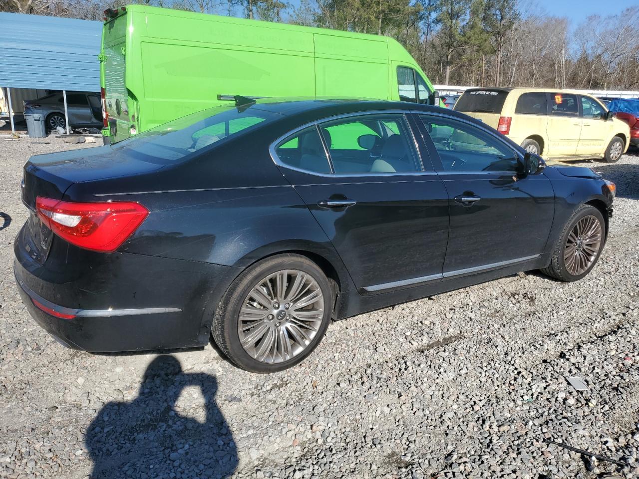2014 KIA Cadenza VIN KNALN4D76E5157472 Copart auction photo, front end damage thumbnail 3
