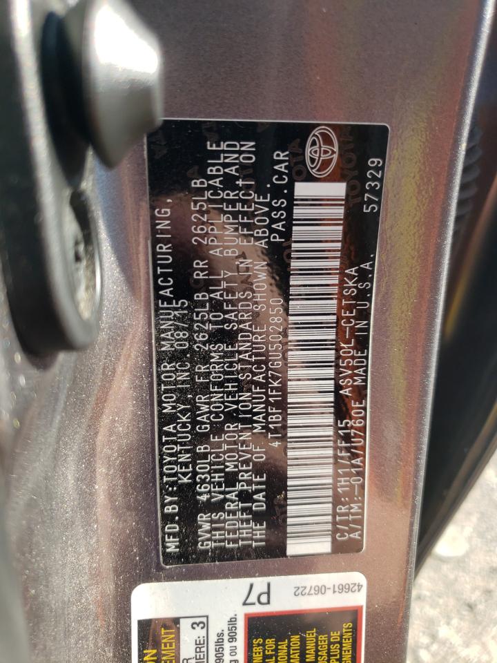 2016 Toyota Camry VIN 4T1BF1FK7GU502850 Copart auction photo, front end damage thumbnail 15