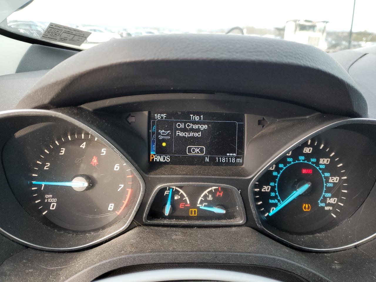 2016 Ford Escape VIN 1FMCU9G91GUB65659 Copart auction photo, front end damage thumbnail 9