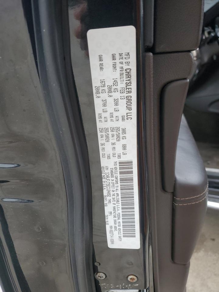 2014 Jeep Grand Cherokee VIN 1C4RJFJT5EC124092 Copart auction photo, front end / side damage thumbnail 13
