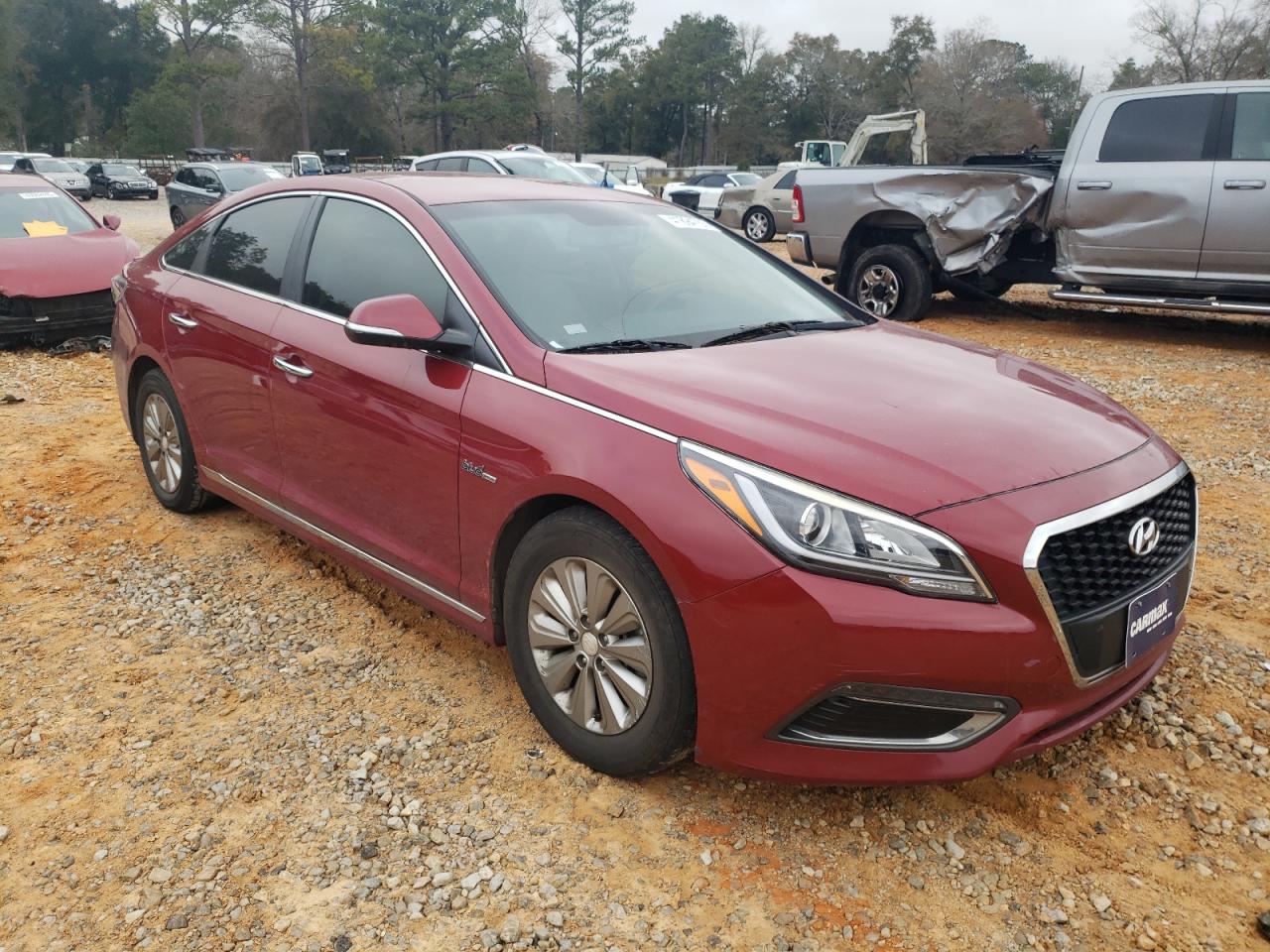 2016 Hyundai Sonata VIN KMHE24L11GA027834 Copart auction photo, side damage thumbnail 4