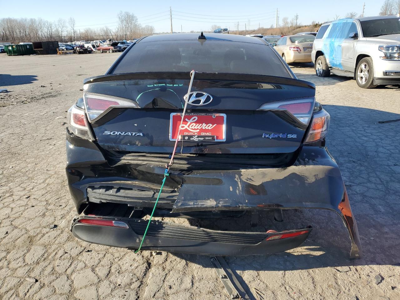 2017 Hyundai Sonata VIN KMHE24L1XHA058372 Copart auction photo, front end / rear end damage thumbnail 6