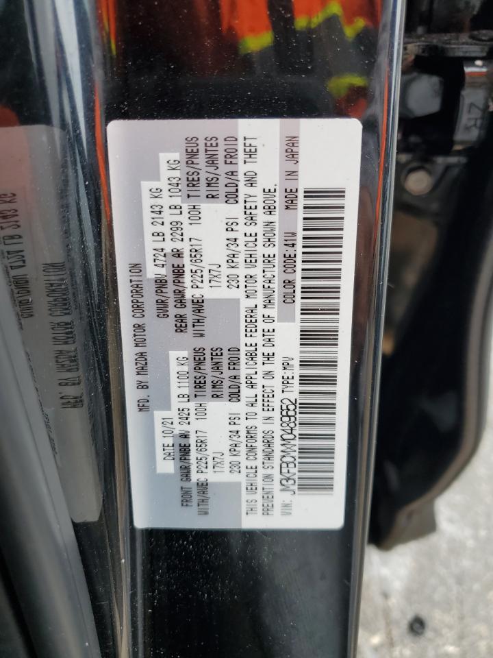 2021 Mazda CX-5 VIN JM3KFBCMXM0489652 Copart auction photo, rear end damage thumbnail 13