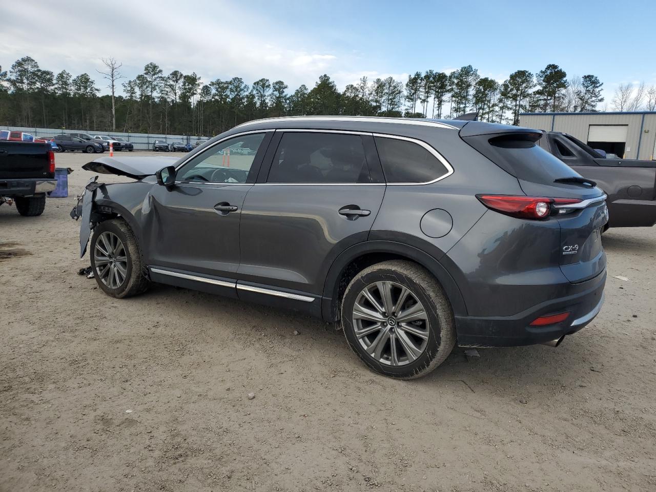 2023 Mazda CX-9 VIN JM3TCBEY2P0642851 Copart auction photo, front end / side damage thumbnail 2