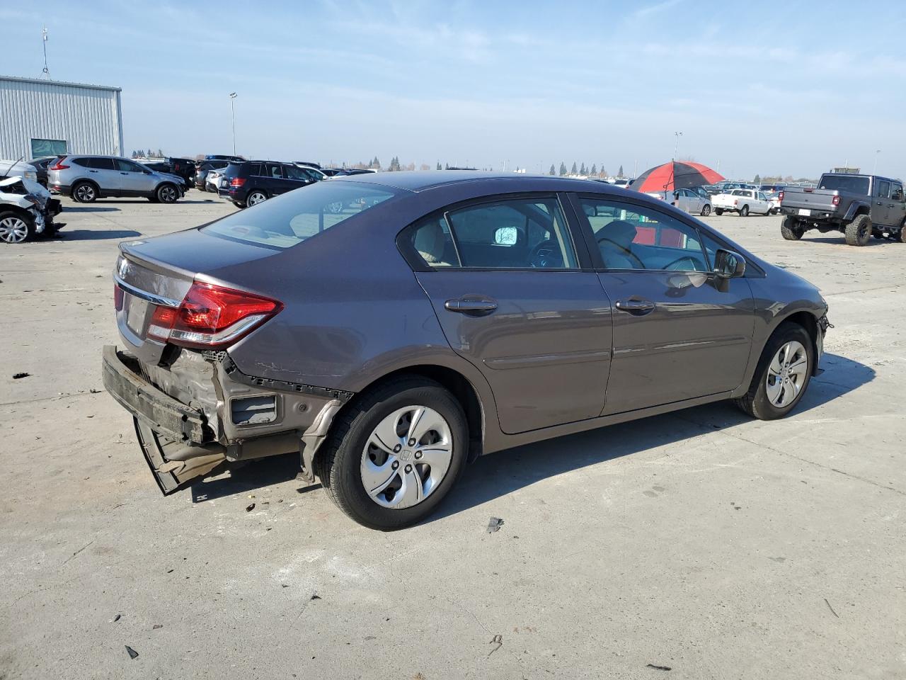2014 Honda Civic VIN 19XFB2F5XEE268071 Copart auction photo, front end / rear end damage thumbnail 3