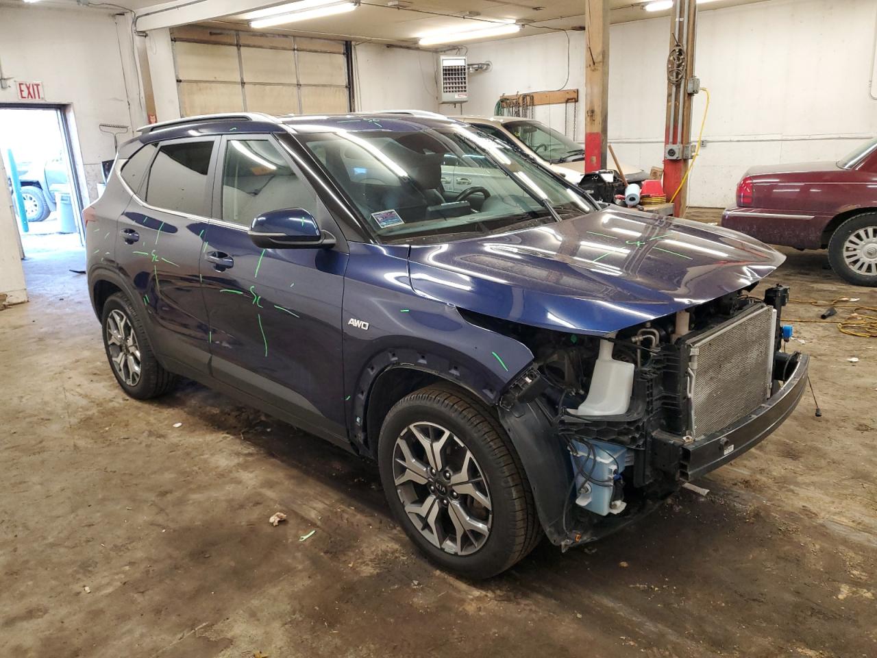 2021 KIA Seltos VIN KNDERCAA6M7150390 Copart auction photo, front end damage thumbnail 4