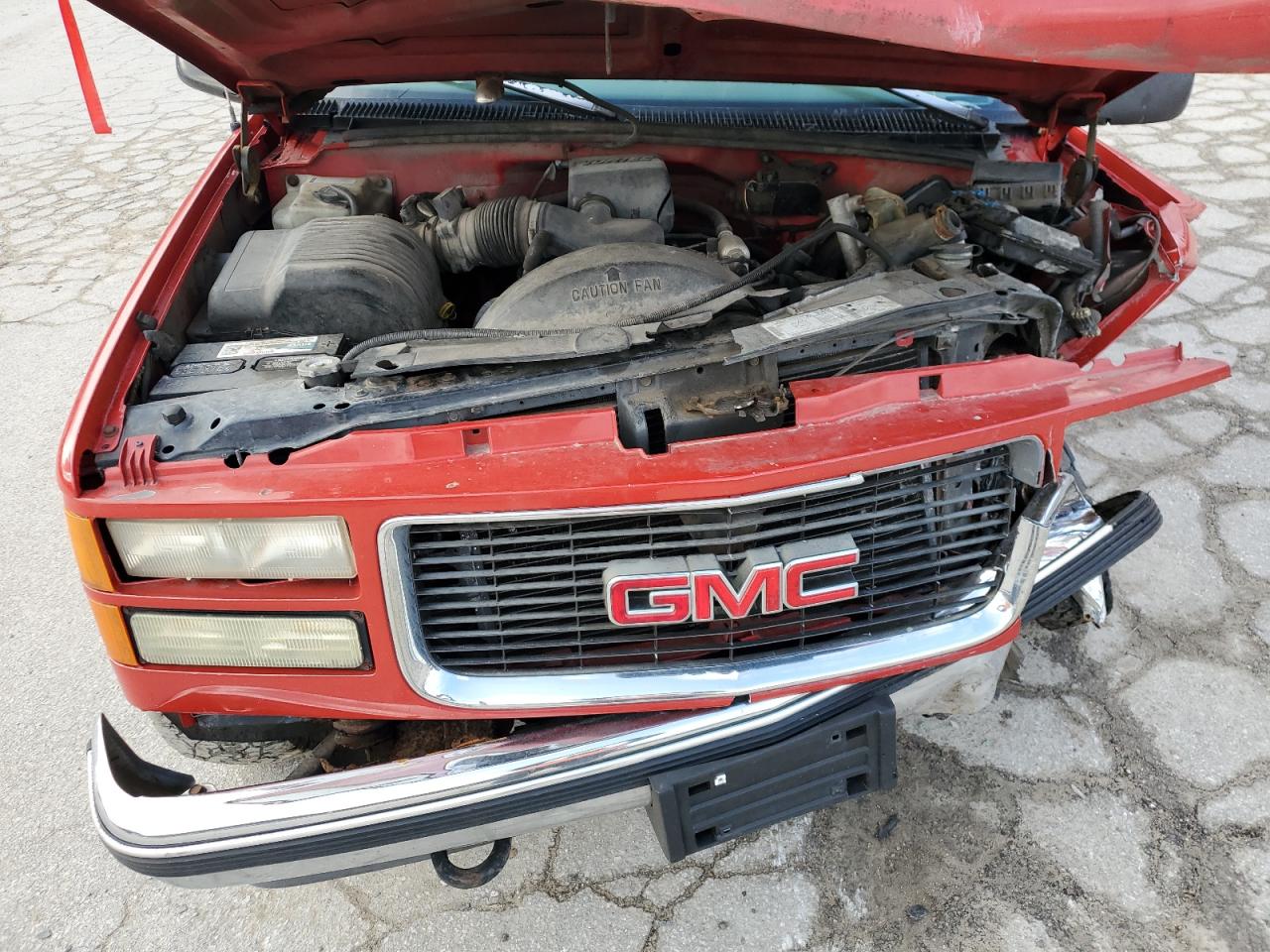 1997 GMC Sierra VIN 1GTEK14R4VZ505752 Copart auction photo, front end / side damage thumbnail 12