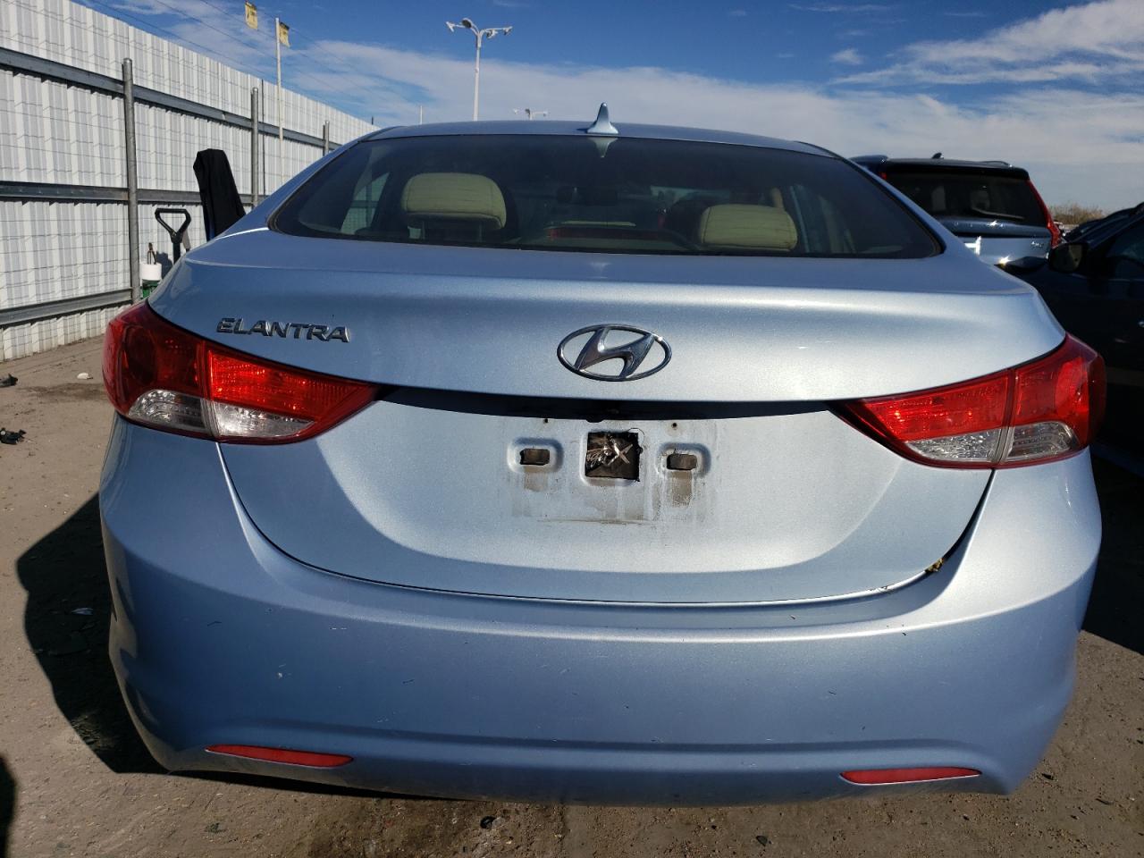 2011 Hyundai Elantra VIN KMHDH4AE9BU111407 Copart auction photo, front end / hail damage thumbnail 6