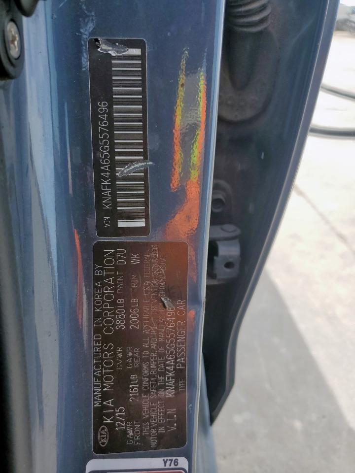 2016 KIA Forte VIN KNAFK4A65G5576496 Copart auction photo, rear end damage thumbnail 14