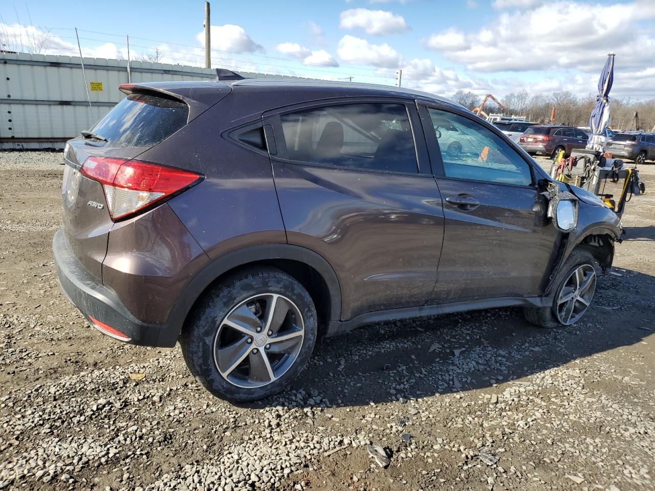 2021 Honda HR-V VIN 3CZRU6H5XMM745480 Copart auction photo, rollover damage thumbnail 3