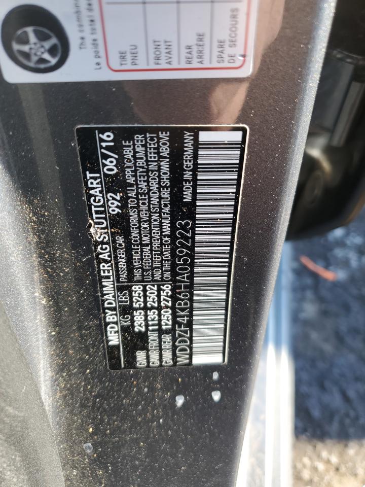 2017 Mercedes-Benz E-klasse VIN WDDZF4KB6HA059223 Copart auction photo, front end damage thumbnail 12