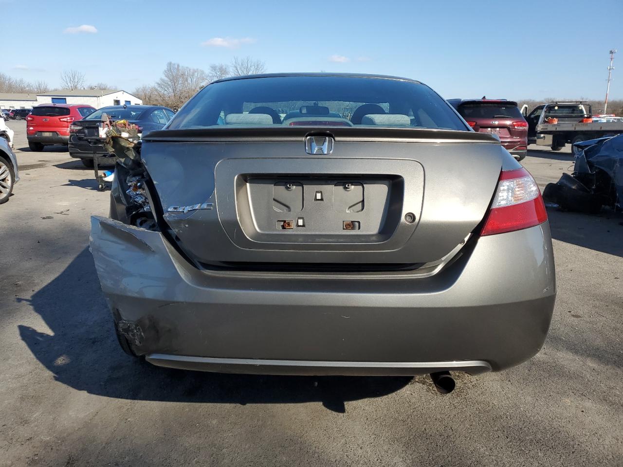 2007 Honda Civic VIN 2HGFG12697H505314 Copart auction photo, rear end / front end damage thumbnail 6