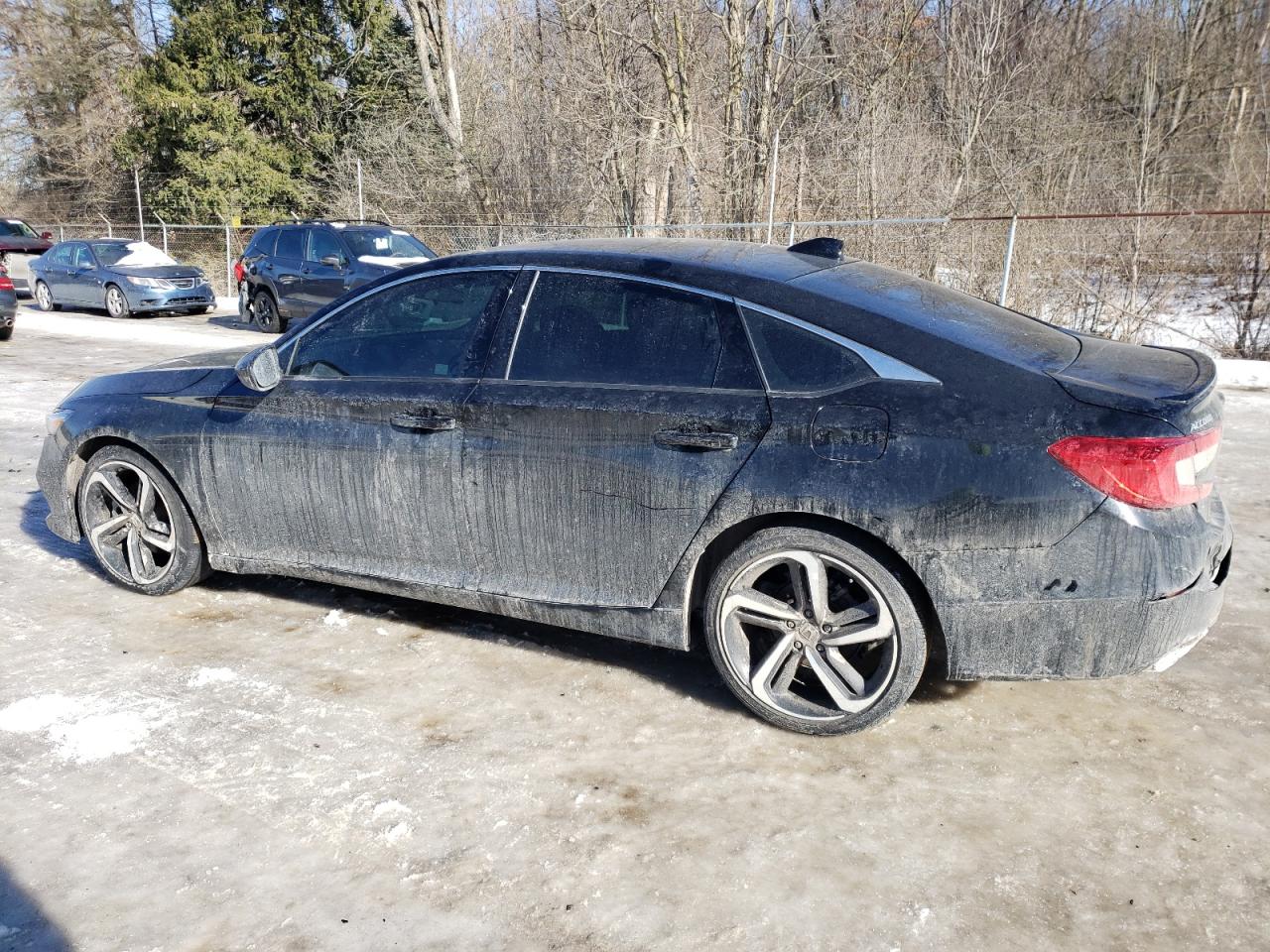 2021 Honda Accord VIN 1HGCV1F31MA099130 Copart auction photo, rear end / side damage thumbnail 2