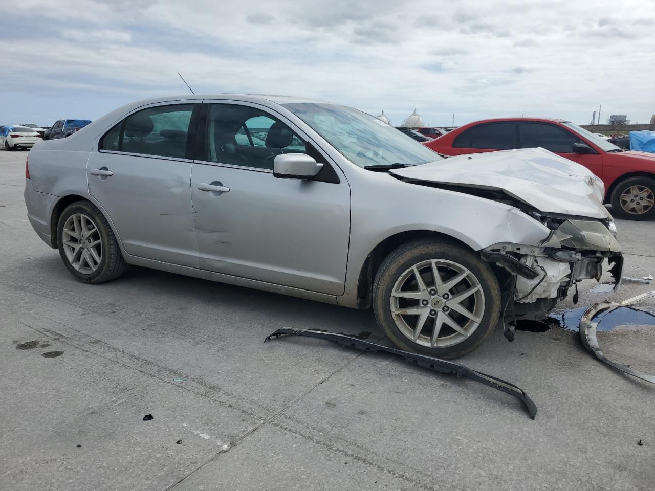 2012 Ford Fusion VIN 3FAHP0JA7CR216074 Copart auction photo, front end / side damage thumbnail 4