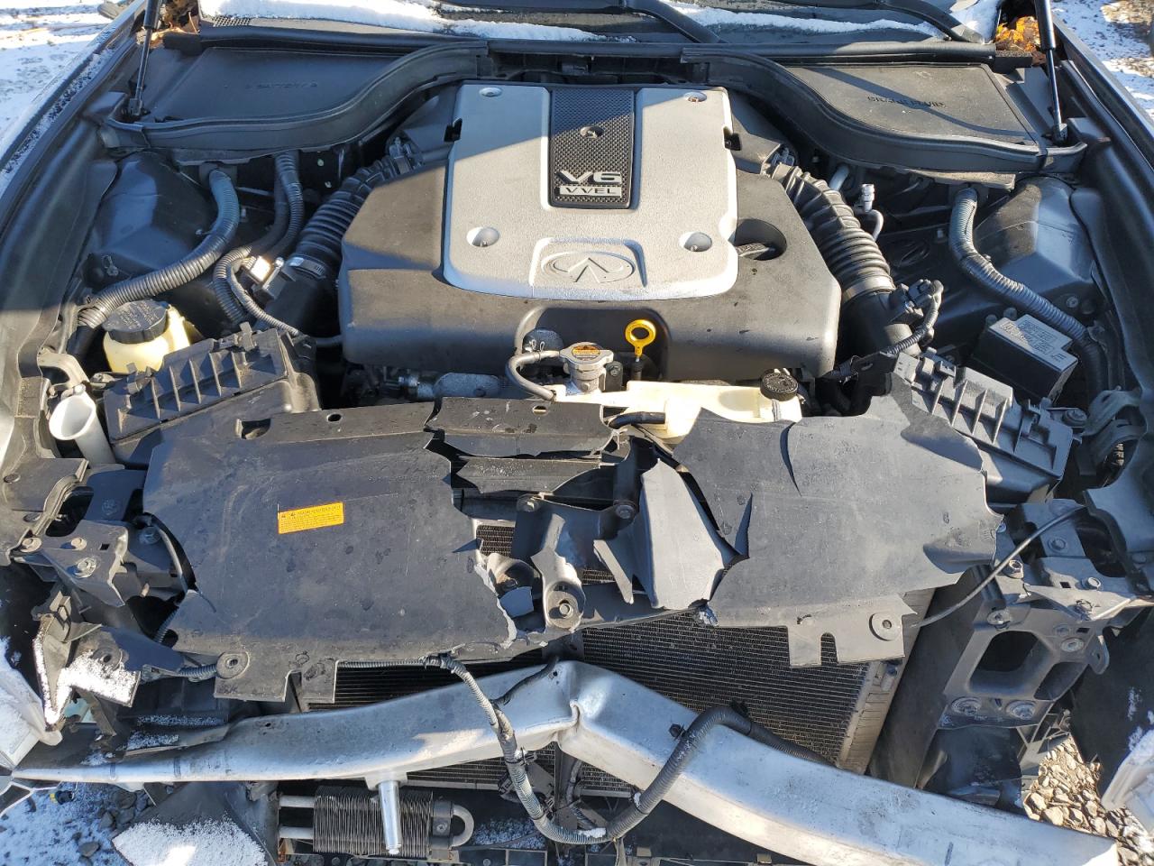 2012 Infiniti G VIN JN1CV6ELXCM472744 Copart auction photo, front end damage thumbnail 11
