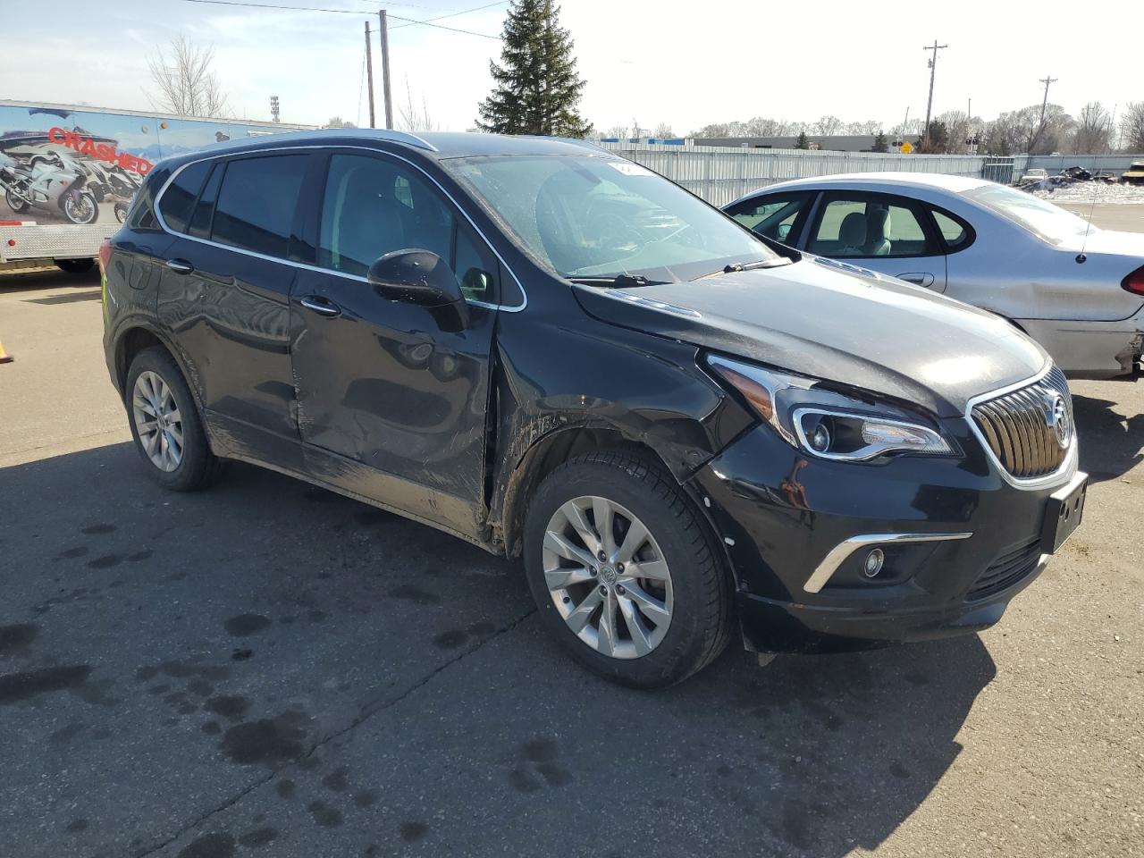2017 Buick Envision VIN LRBFXDSA8HD074711 Copart auction photo, side / front end damage thumbnail 4