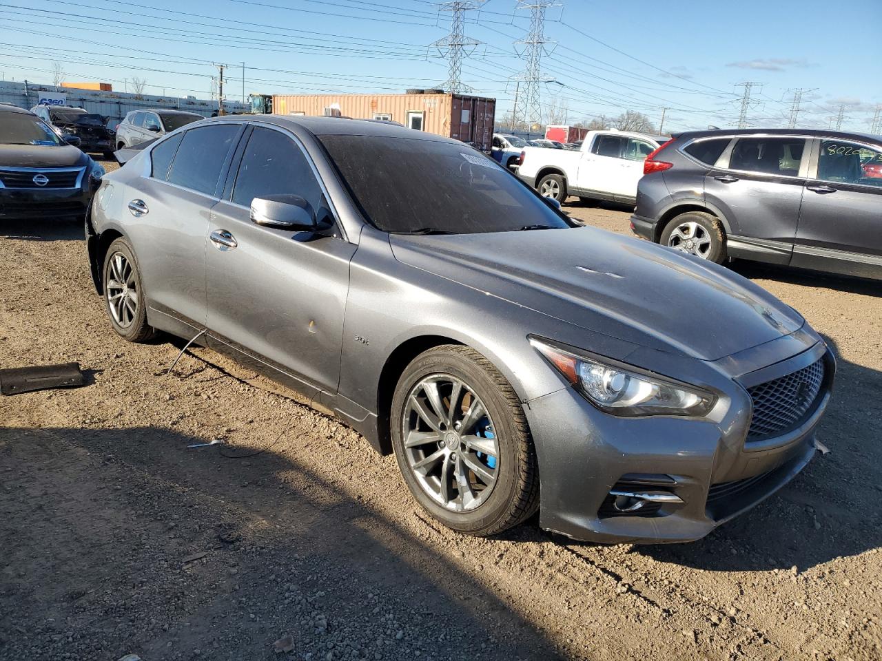 2017 Infiniti Q50 VIN JN1EV7AR1HM840874 Copart auction photo, rear end damage thumbnail 4