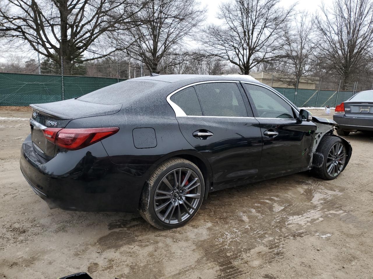 2019 Infiniti Q50 VIN JN1FV7ARXKM800157 Copart auction photo, front end / side damage thumbnail 3