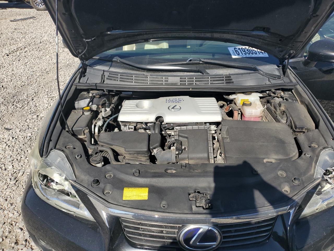 2012 Lexus CT VIN JTHKD5BH7C2111861 Copart auction photo, front end / rear end damage thumbnail 11