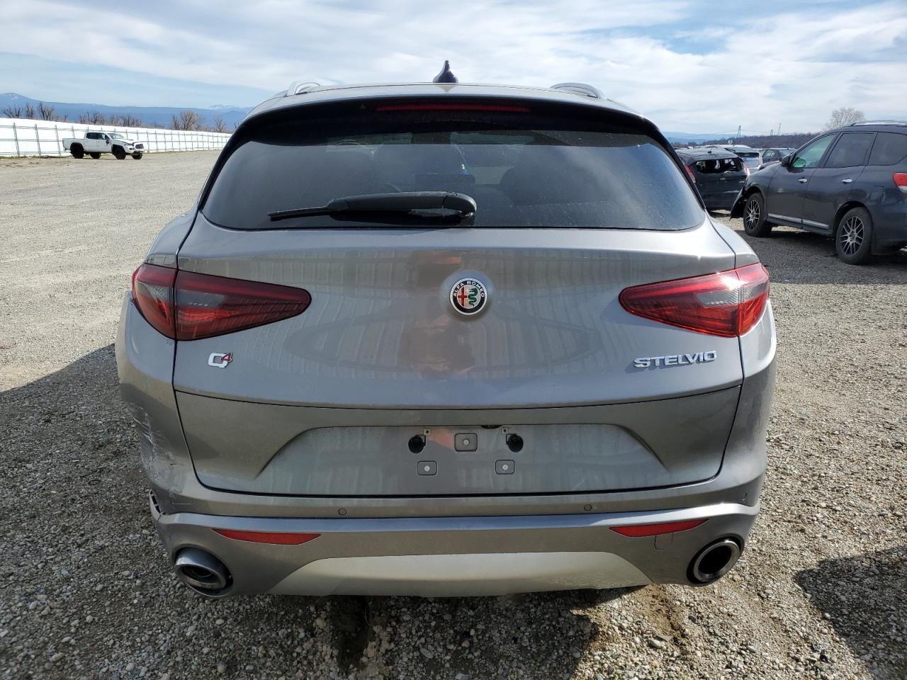 2021 Alfa Romeo Stelvio VIN ZASPAKBN9M7C99685 Copart auction photo, rear end / side damage thumbnail 6
