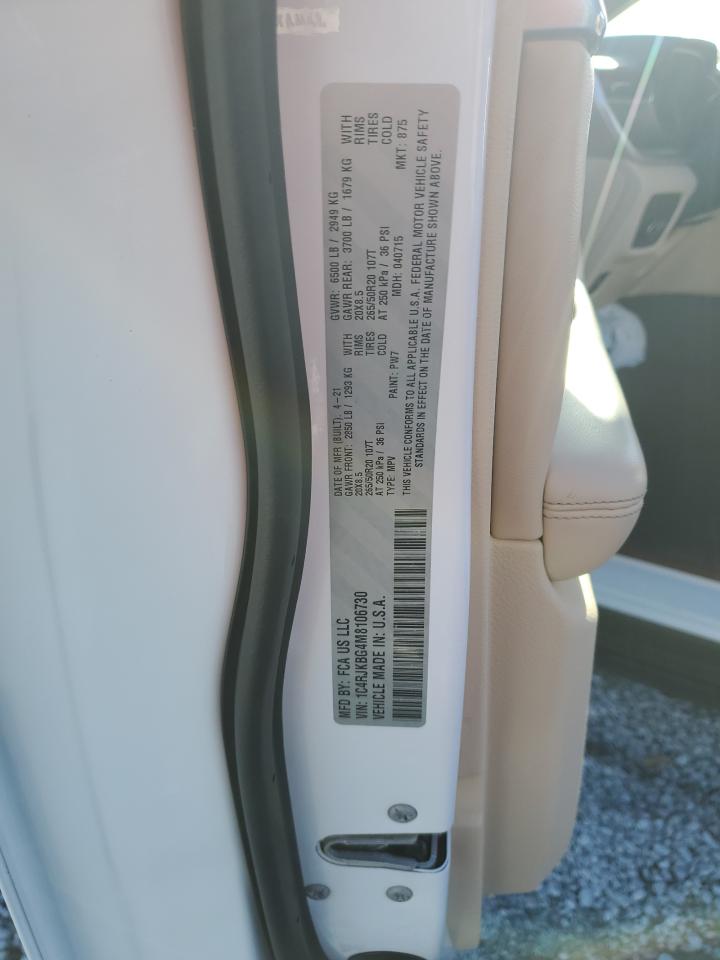 2021 Jeep Grand Cherokee VIN 1C4RJKBG4M8106730 Copart auction photo, front end damage thumbnail 16