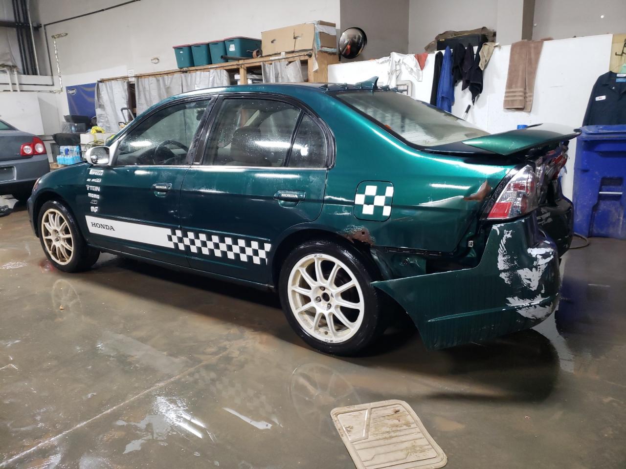2002 Honda Civic VIN 1HGES15562L077310 Copart auction photo, rear end damage thumbnail 2