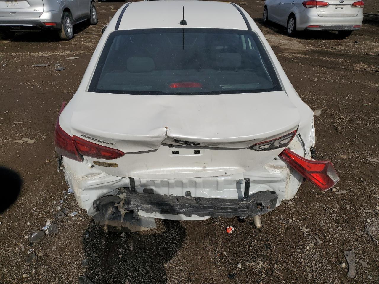 2020 Hyundai Accent VIN 3KPC24A64LE099516 Copart auction photo, front end / rear end damage thumbnail 6