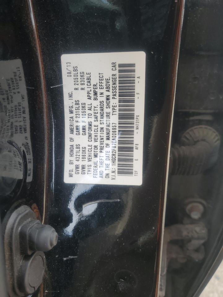 2014 Honda Accord VIN 1HGCR2F87EA006957 Copart auction photo, side damage thumbnail 12