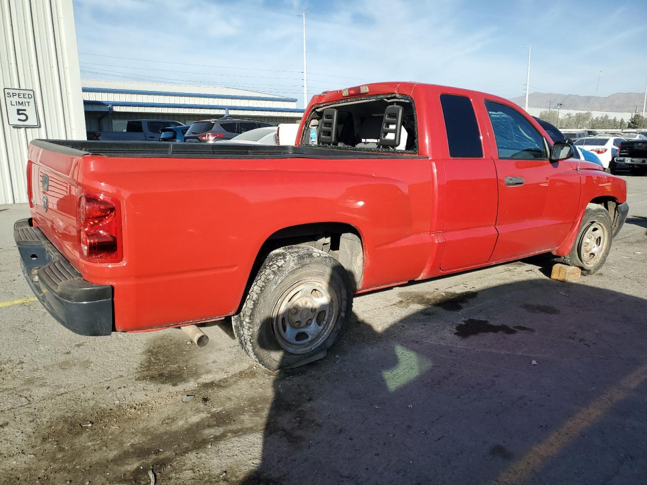 2005 Dodge Dakota VIN 1D7HE22K95S218065 Copart auction photo, top/roof damage thumbnail 3