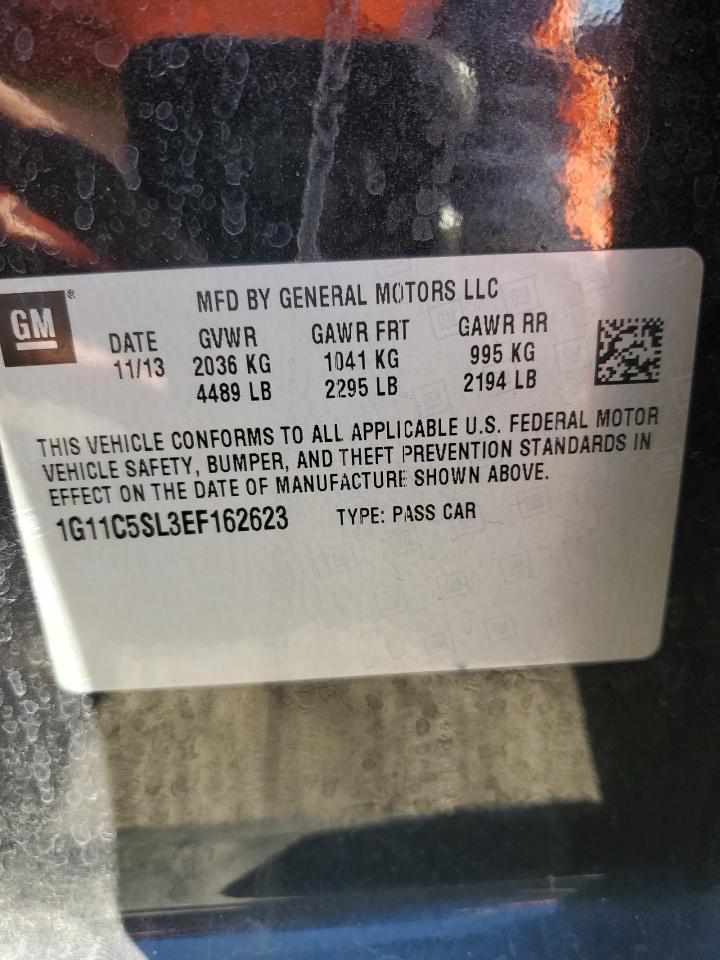 2014 Chevrolet Malibu VIN 1G11C5SL3EF162623 Copart auction photo, front end damage thumbnail 12
