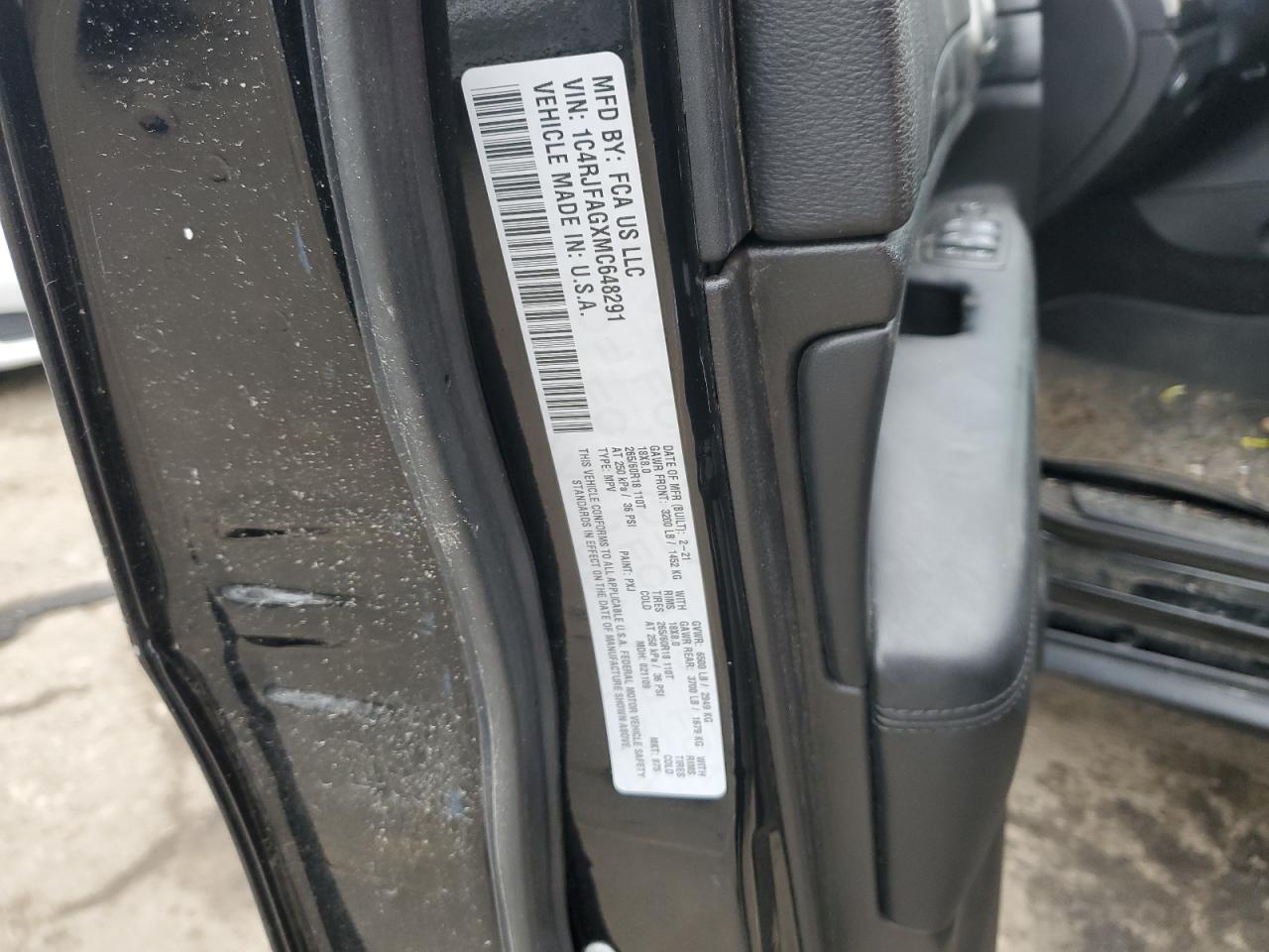 2021 Jeep Grand Cherokee VIN 1C4RJFAGXMC648291 Copart auction photo, front end damage thumbnail 13