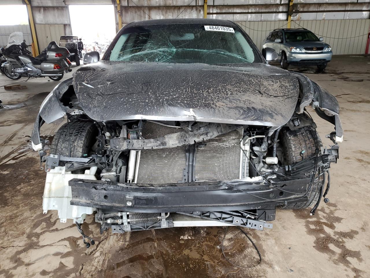 2015 Infiniti Q70 VIN JN1BY1PP7FM601761 Copart auction photo, front end / side damage thumbnail 5