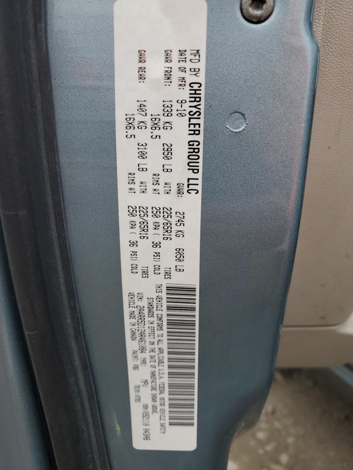 2010 Chrysler Town & Country VIN 2A4RR5D12AR461084 Copart auction photo, all over damage thumbnail 13