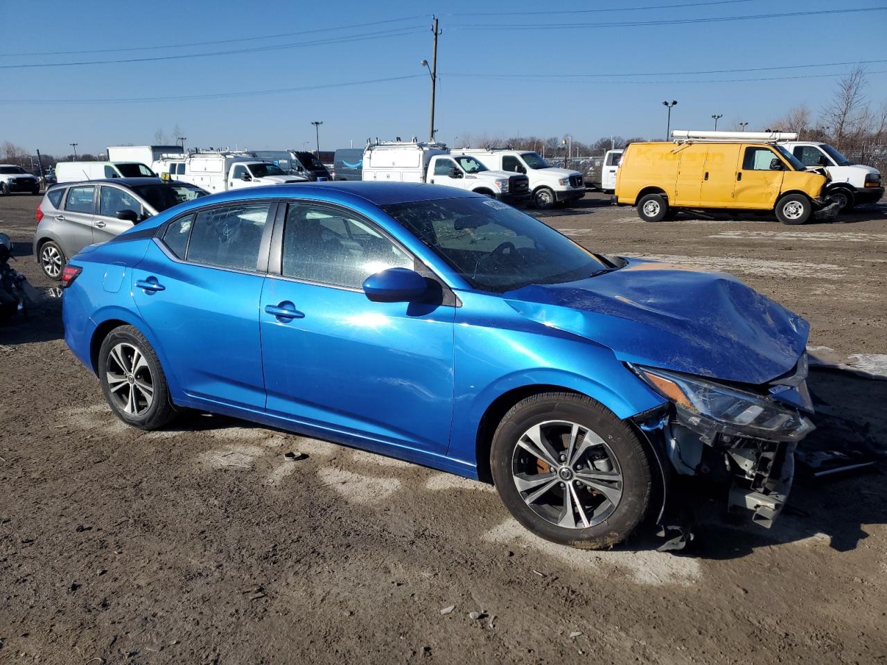 2021 Nissan Sentra VIN 3N1AB8CV2MY297629 Copart auction photo, front end / side damage thumbnail 4