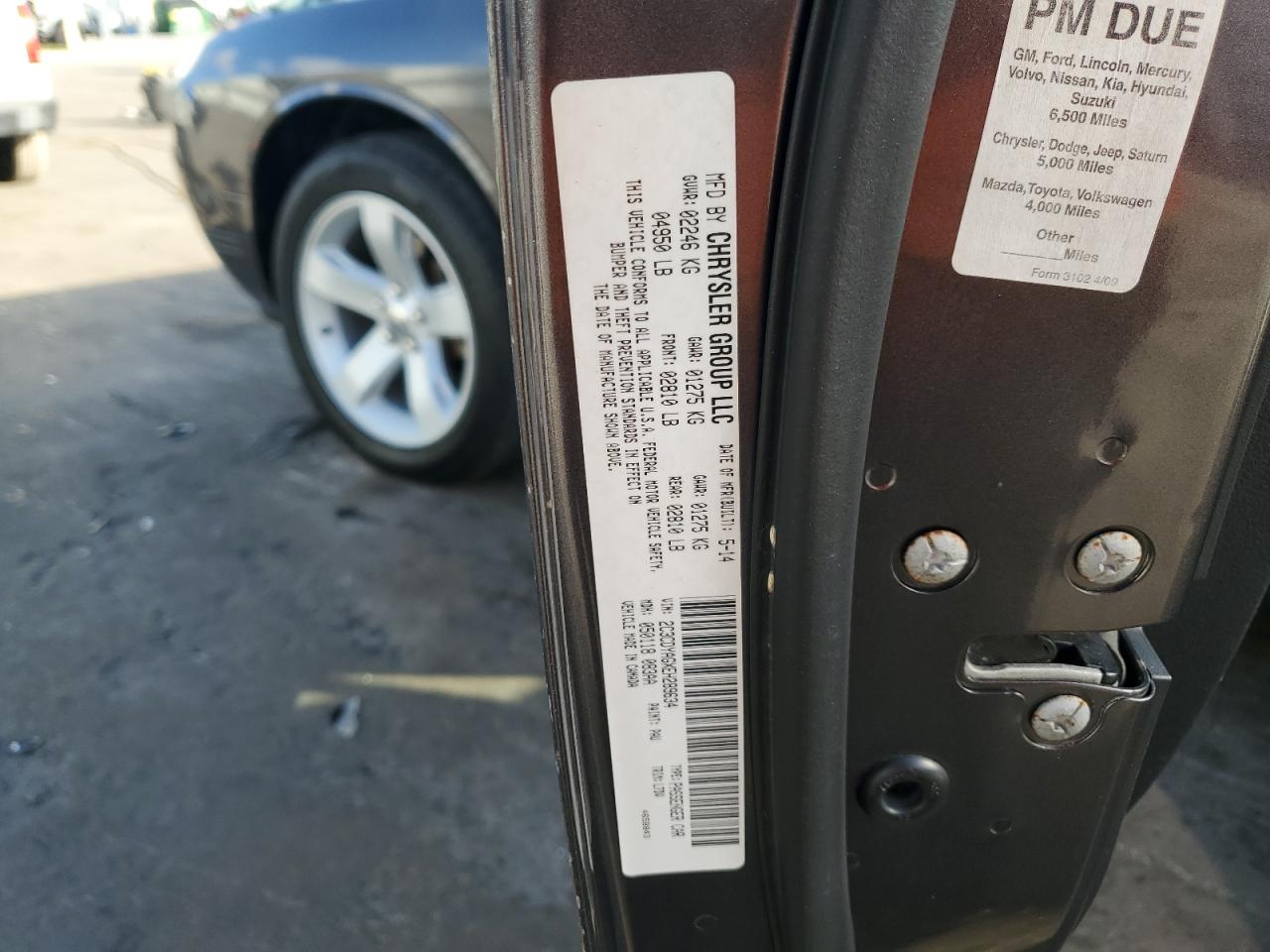 2014 Dodge Challenger VIN 2C3CDYAGXEH289634 Copart auction photo, partial repair / damage history damage thumbnail 13