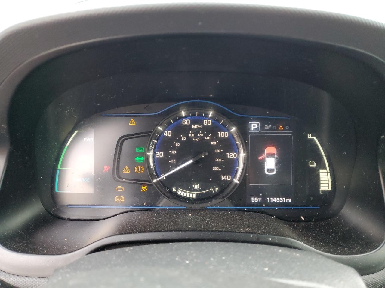 2019 Hyundai IONIQ VIN KMHC65LCXKU179654 Copart auction photo, front end / side damage thumbnail 9