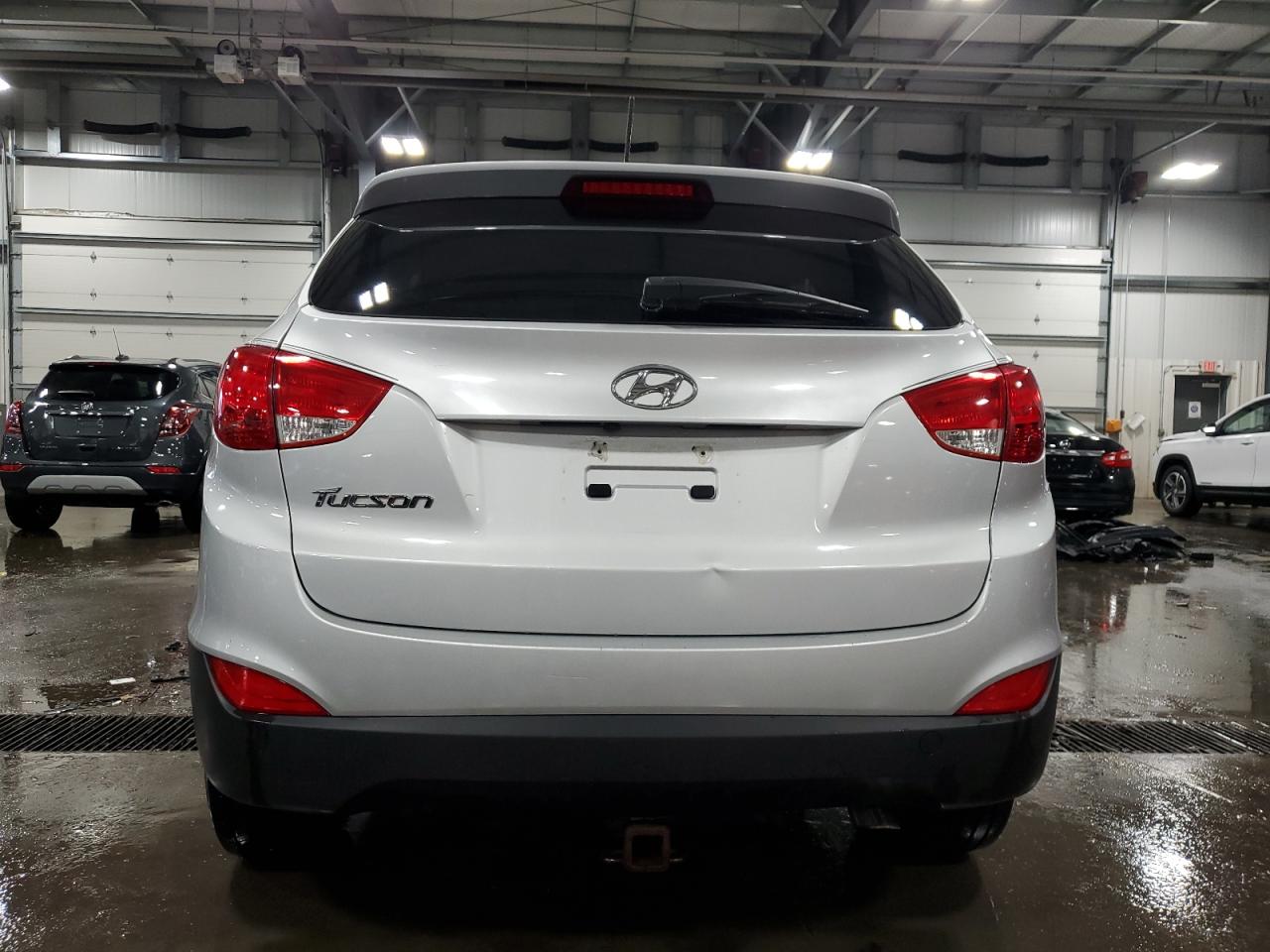 2014 Hyundai Tucson VIN KM8JU3AG3EU911392 Copart auction photo, front end / side damage thumbnail 6