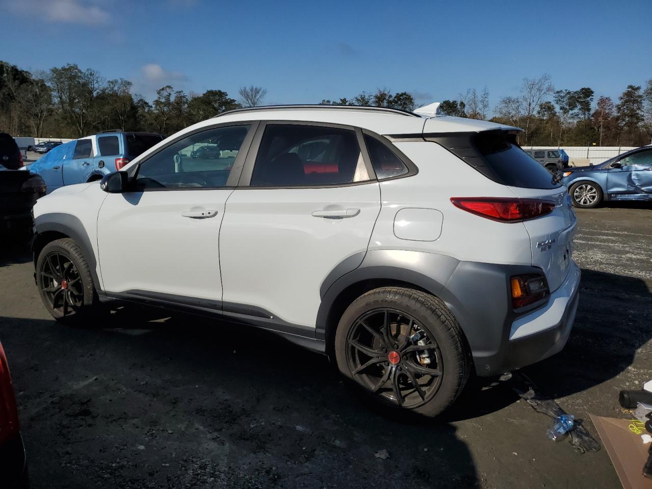2021 Hyundai Kona VIN KM8K63A51MU680259 Copart auction photo, undercarriage / front end damage thumbnail 2