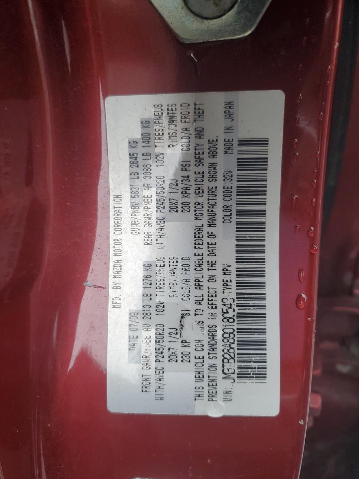 2009 Mazda CX-9 VIN JM3TB28A890180543 Copart auction photo, burn / burn - interior damage thumbnail 13