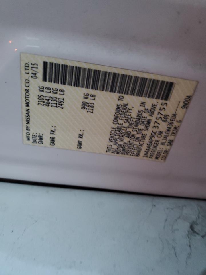2016 Nissan Maxima VIN 1N4AA6AP9GC375755 Copart auction photo, front end / minor dent/scratches damage thumbnail 12