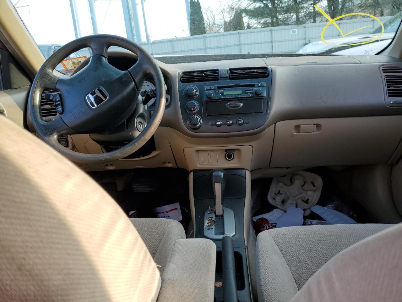 2002 Honda Civic VIN 2HGES26792H594023 Copart auction photo, front end damage thumbnail 8