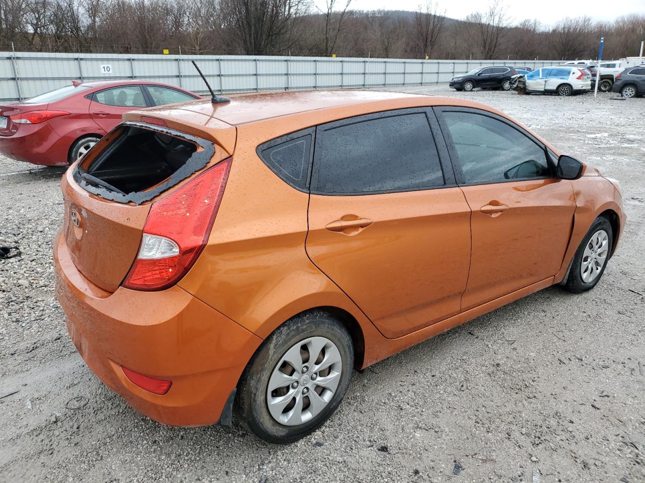 2016 Hyundai Accent VIN KMHCT5AE6GU244150 Copart auction photo, front end / rear end damage thumbnail 3