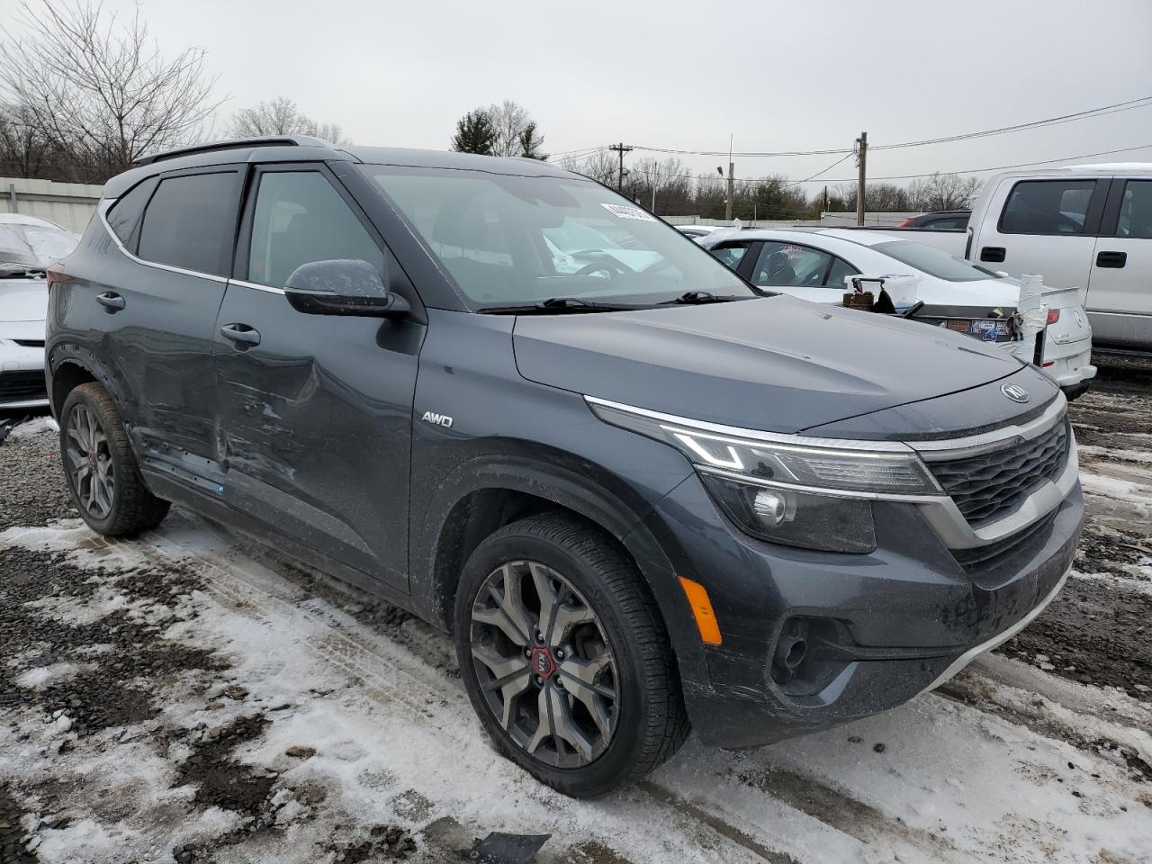 2021 KIA Seltos VIN KNDEUCA21M7078649 Copart auction photo, side damage thumbnail 4