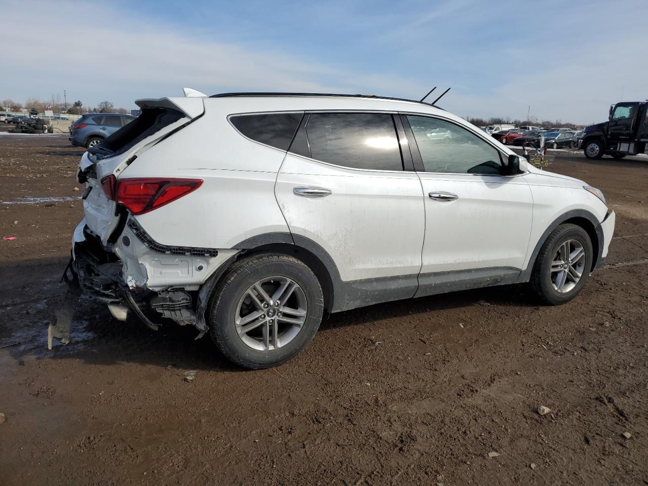 2018 Hyundai Santa Fe VIN 5NMZU3LB5JH053370 Copart auction photo, rear end / front end damage thumbnail 3