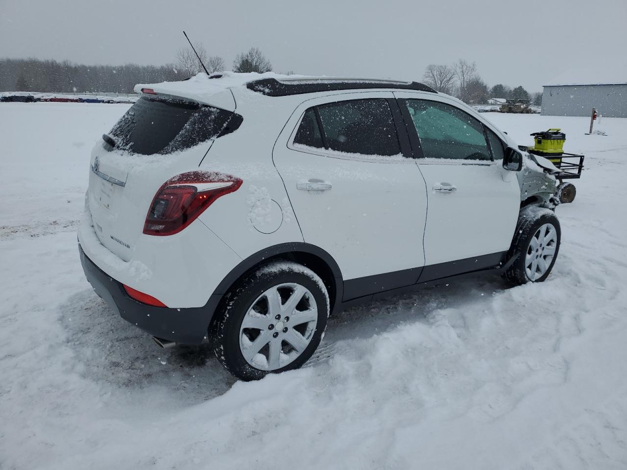 2018 Buick Encore VIN KL4CJCSB0JB697552 Copart auction photo, front end / undercarriage damage thumbnail 3
