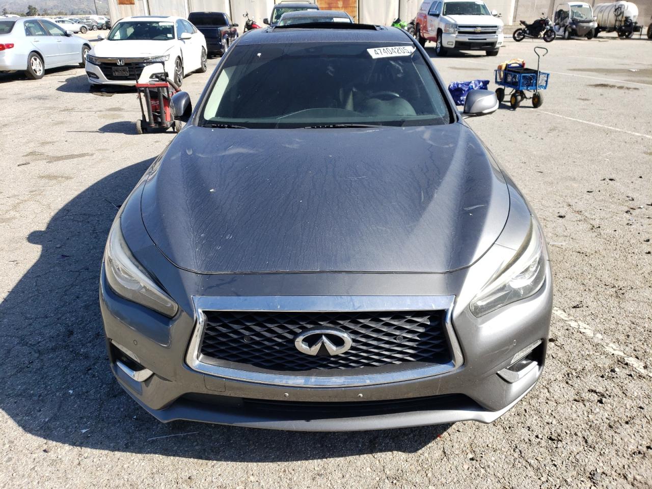 2018 Infiniti Q50 VIN JN1EV7AP5JM354637 Copart auction photo, top/roof damage thumbnail 5