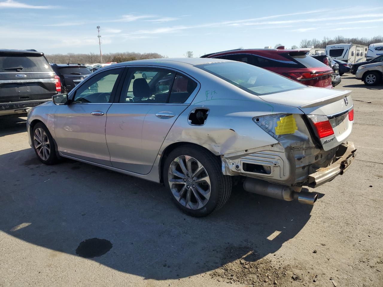 2015 Honda Accord VIN 1HGCR2F54FA021942 Copart auction photo, rear end damage thumbnail 2
