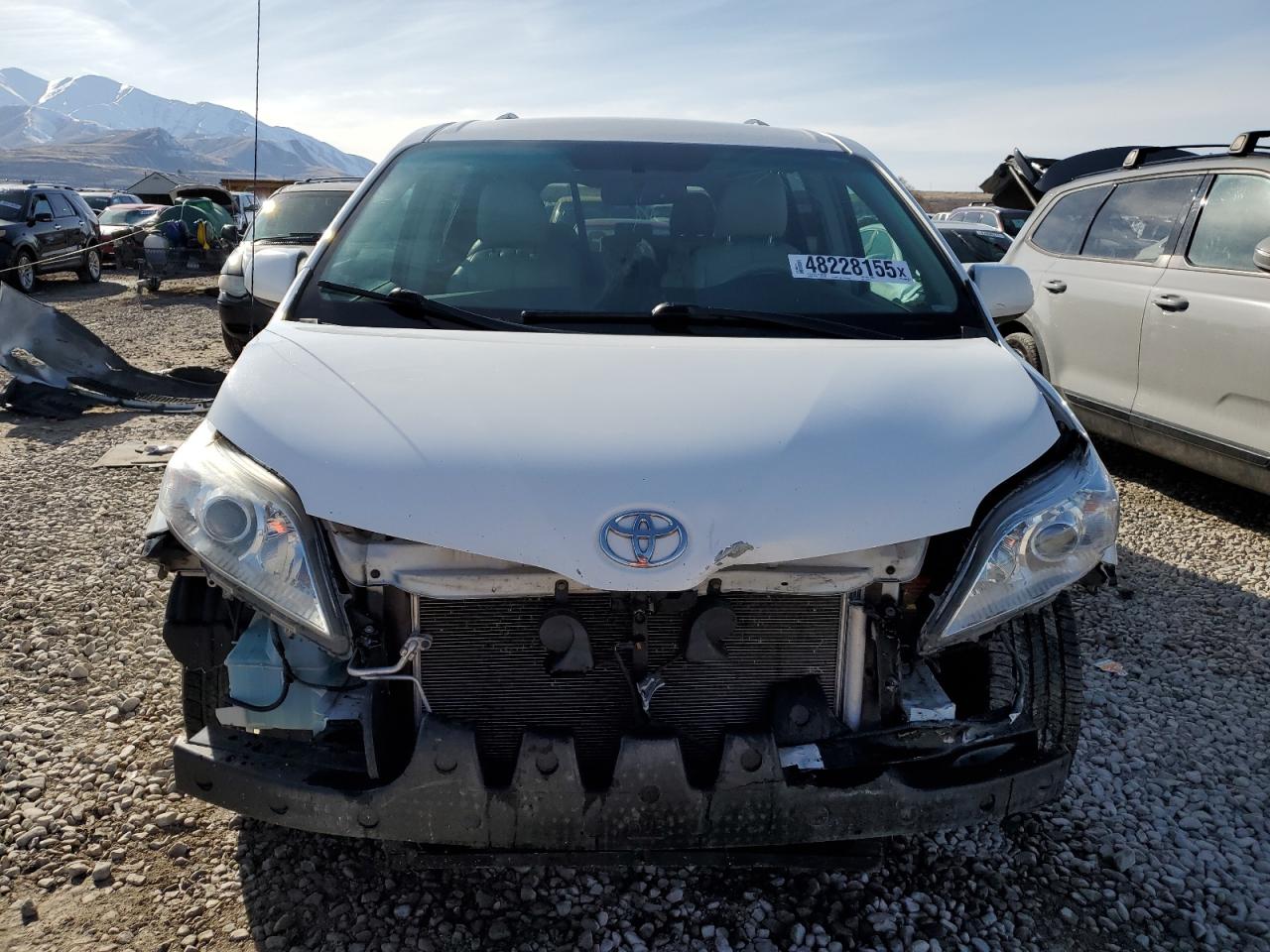 2014 Toyota Sienna VIN 5TDKK3DC7ES407665 Copart auction photo, side / front end damage thumbnail 5