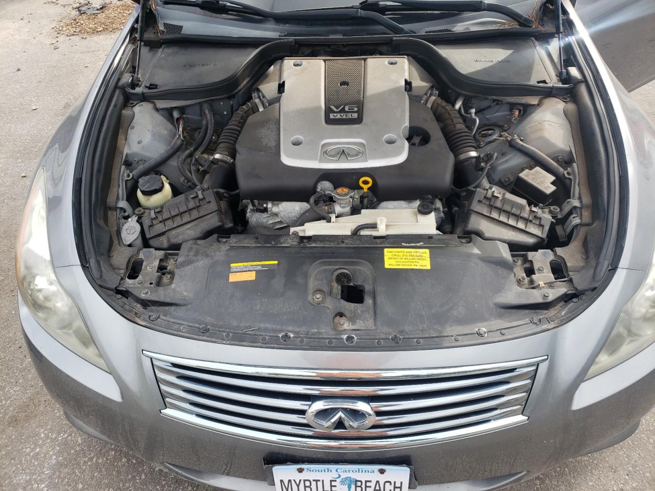 2011 Infiniti G VIN JN1CV6FE2BM952503 Copart auction photo, undercarriage damage thumbnail 11